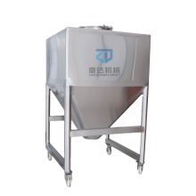 Square storage tank 300L mobile stainless steel wine storage chemical tank